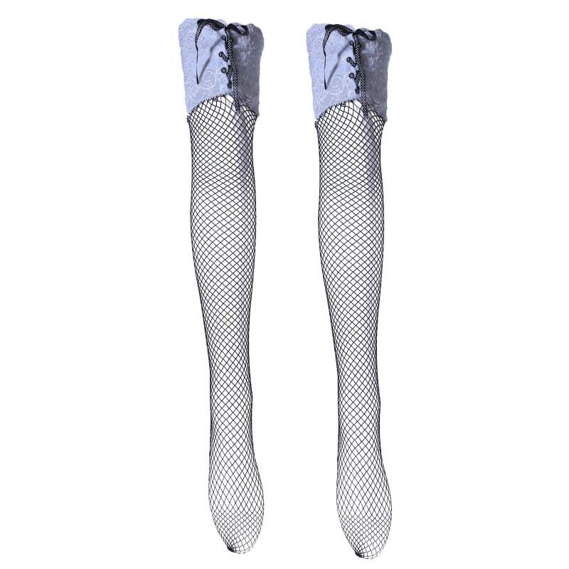 Dámské sexy punčochy Průhledné ramínka Krajka Síťovaná Síťovina Horní Stehna Vysoké Sexy spodní prádlo Upnuté punčochy
