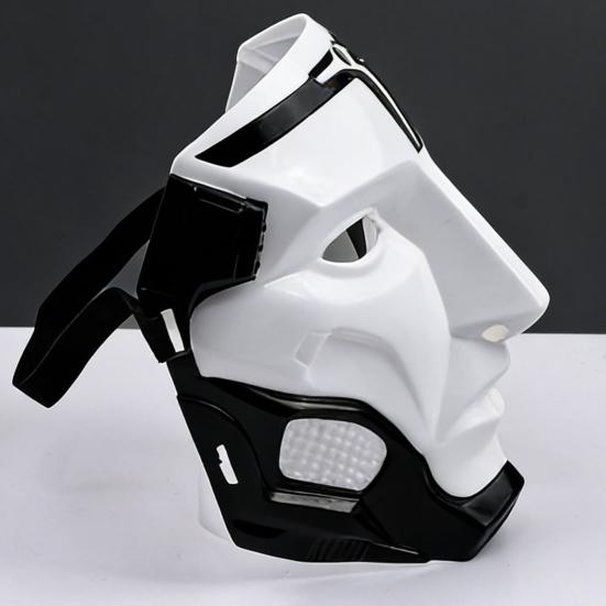 Mască de gardian de închisoare din plastic pentru petrecerea de Halloween, accesoriu de costum distractiv pentru adulți și copii