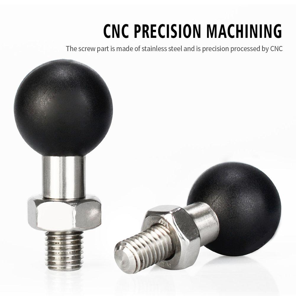 25mm M10 M8 Male Thread Mount M10 M8 Screw Ball Head Mount Adapter M8 M10 Ball Head Adapter for Motorcycle Bicycle Phone Holder