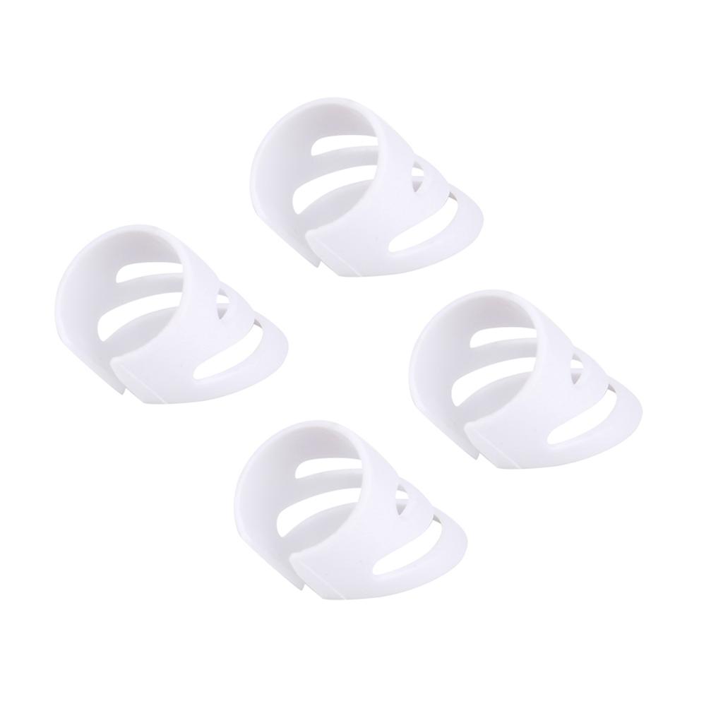 4Pcs Plastic DIY Finger Picks Protector Accessory for Guitar Bass Ukulele Mandolin