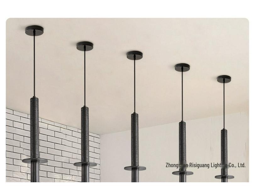 Black Hole Stone Mid-Century Minimalist Pendant Light for Bedroom, Dining Room, or Bar