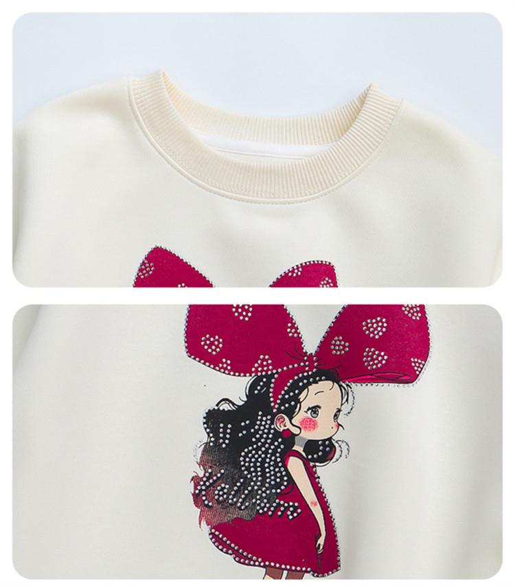 Girls' 2026 Spring-Autumn Korean Cartoon Print Fashion Set