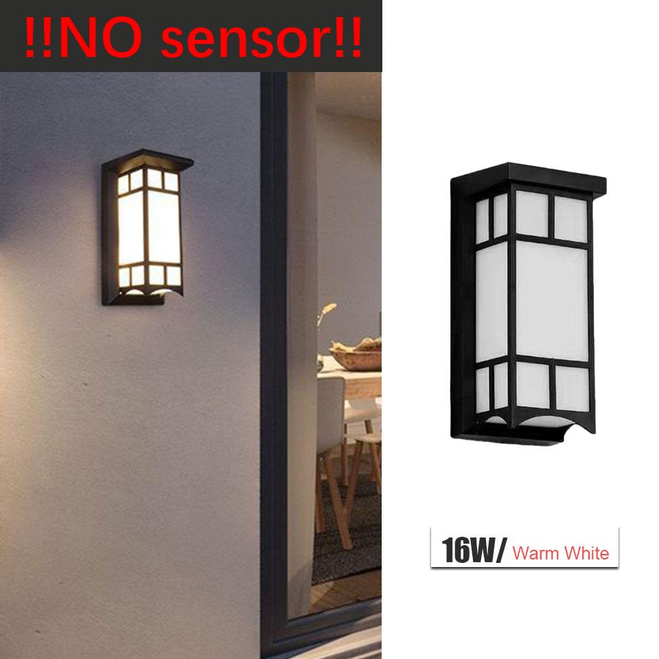 

Настенный светильник с датчиком присутствия Водонепроницаемый AC85-265V Уличные светильники Светодиодные светильники для комнаты Уличный садовый уличный фонарь Веранда Балкон