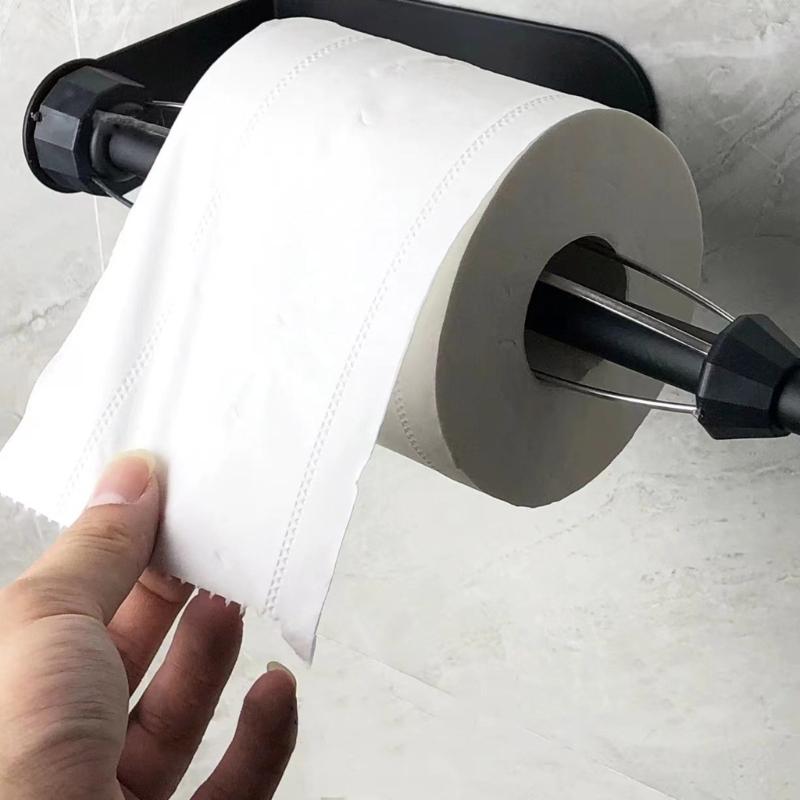 Paper Towel Dispenser Strong Adhesive Kitchen Paper Hold with Damping Effect