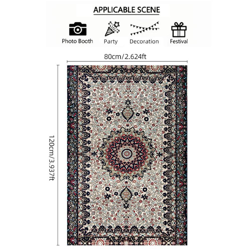 Klassiek Moskee Print Islamitisch Gebedskleed, Opvouwbaar Reis Moslim Tapijt, Wasbaar Lichtgewicht Janamaz voor Eid Ramadan Geschenken 50x100cm(20x39inch