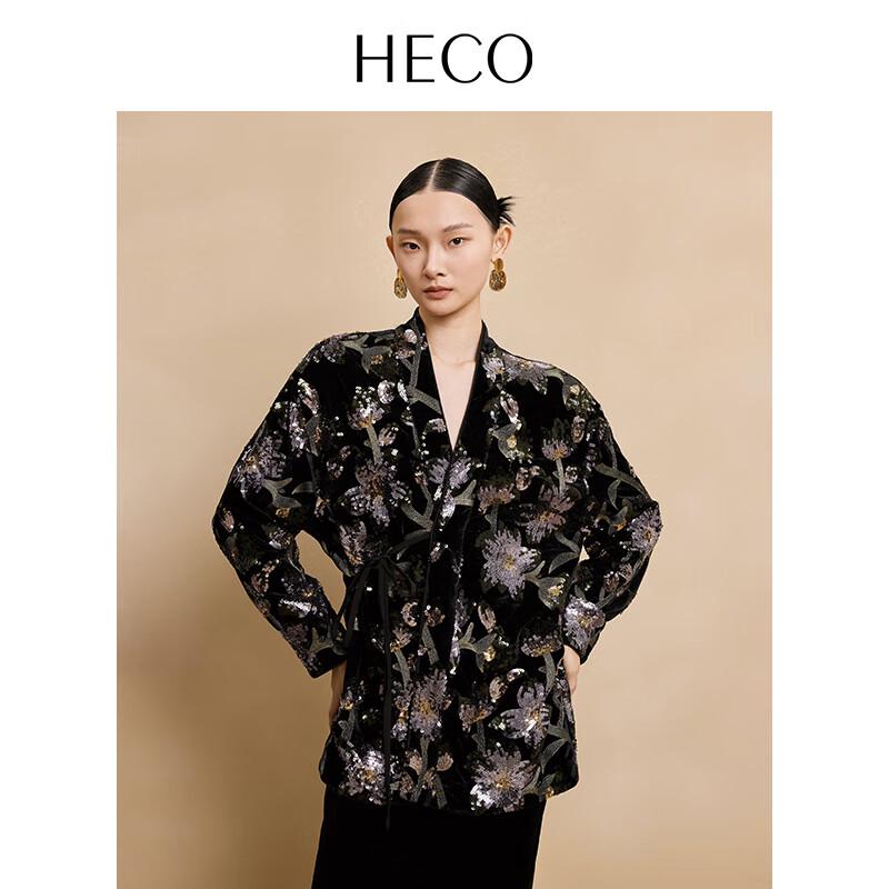 

HECO Бархатный жакет с вышивкой в новом китайском стиле M