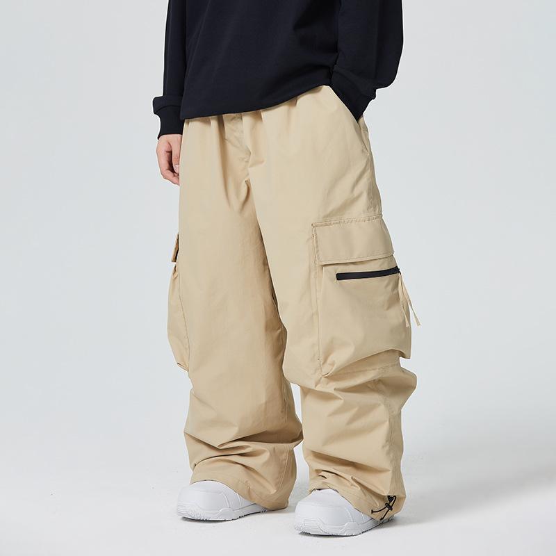 Ski Snow Pants Windproof Waterproof Outdoor Winter Warm Snowboard Pants Winter Casual Loose Ski Pants S хаки