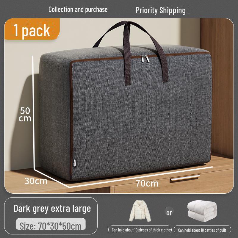 Durable Waterproof Oxford Cloth Quilt Storage Bag - Large Oversized Luggage & Dorm Organizer
