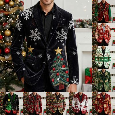 Herren Druck Kord Warm Taschen Anzugjacke Cardigan Herren Freizeitanzug