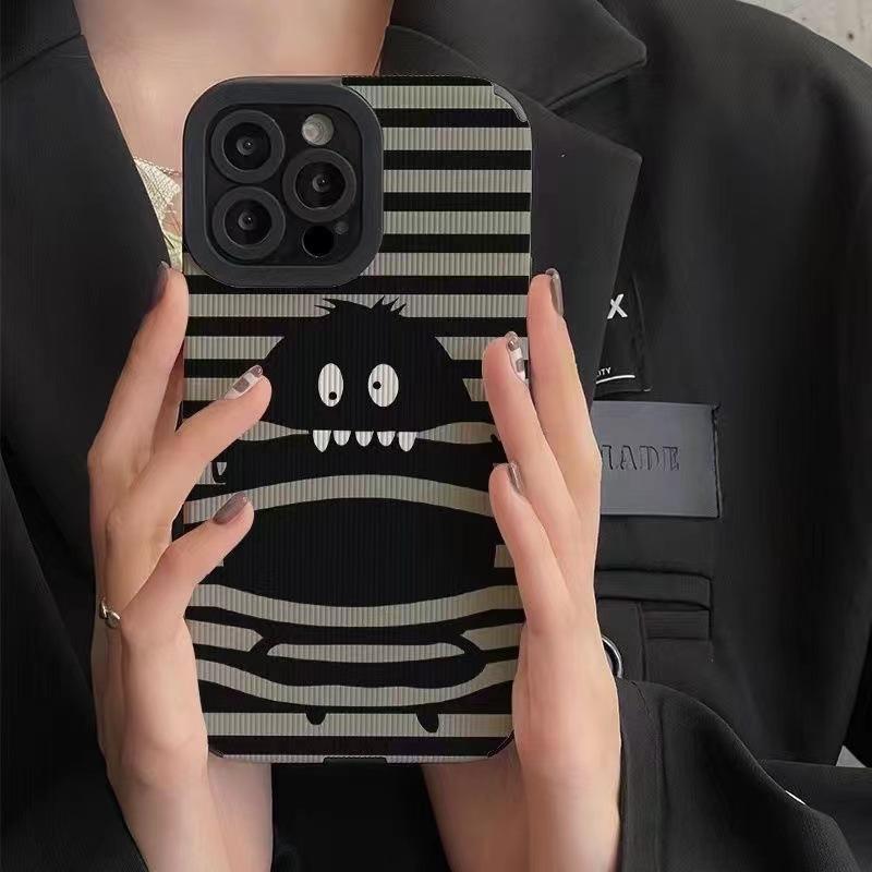 Cartoon Monster Suitable for iPhone 13, Promax, Apple 14 Phone Case, 12 Full Pack, 11 Trendy