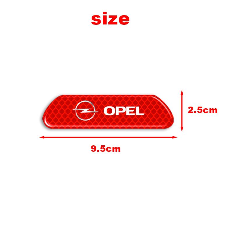 AAGX1 4PCS Reflective Car Door Sticker Safety Opening Warning For Opel Astra j Insignia Astra g Corsa Zafira b Mokka Vivaro Meriva