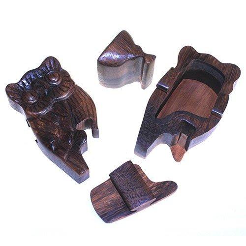Wooden Puzzle Box, Owl Design