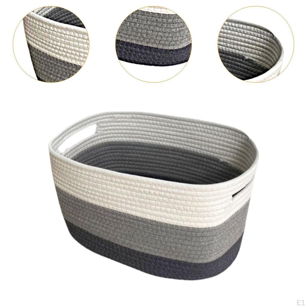 Woven Basket Laundry Breathable Decorative Hamper Storage for Home Dorm Living