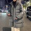 Men's 2025 Mid-length Down Jacket - Winter Thickened Casual Hooded Outerwear for Youth Fashion and Cold Protection