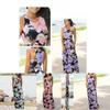 Sommer Damen Elegant Lässig Ärmellos Floral Bedruckt Strandkleid Lang Sommerkleid