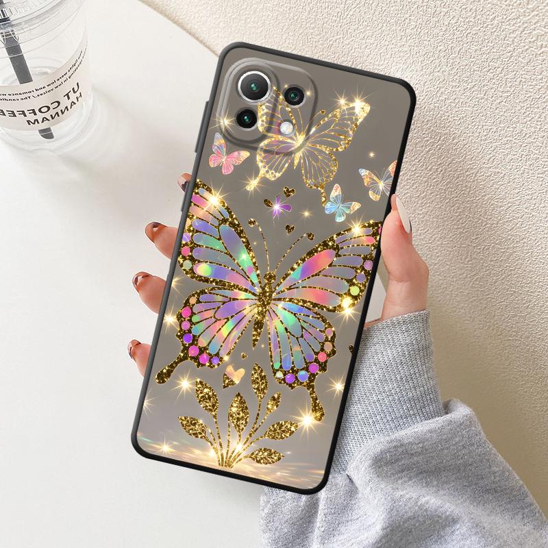 Funda Phone Cover Case for Xiaomi Mi 11 10T 13 Lite 14 12 12T Pro 11T 12X 15 Pro Creative Cartoon Butterfly