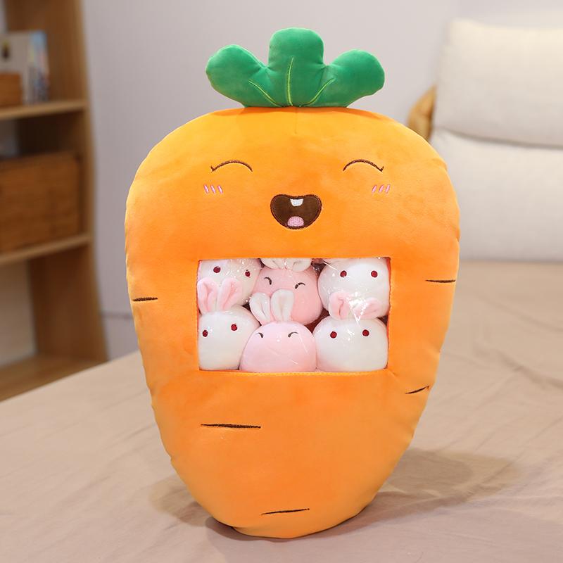60cm Cute Plush Avocado Toy Cartoon Strawberry Stuffed Carrot Banana Pillow Fruit Kids Toy Kawaii Birthday Gifts