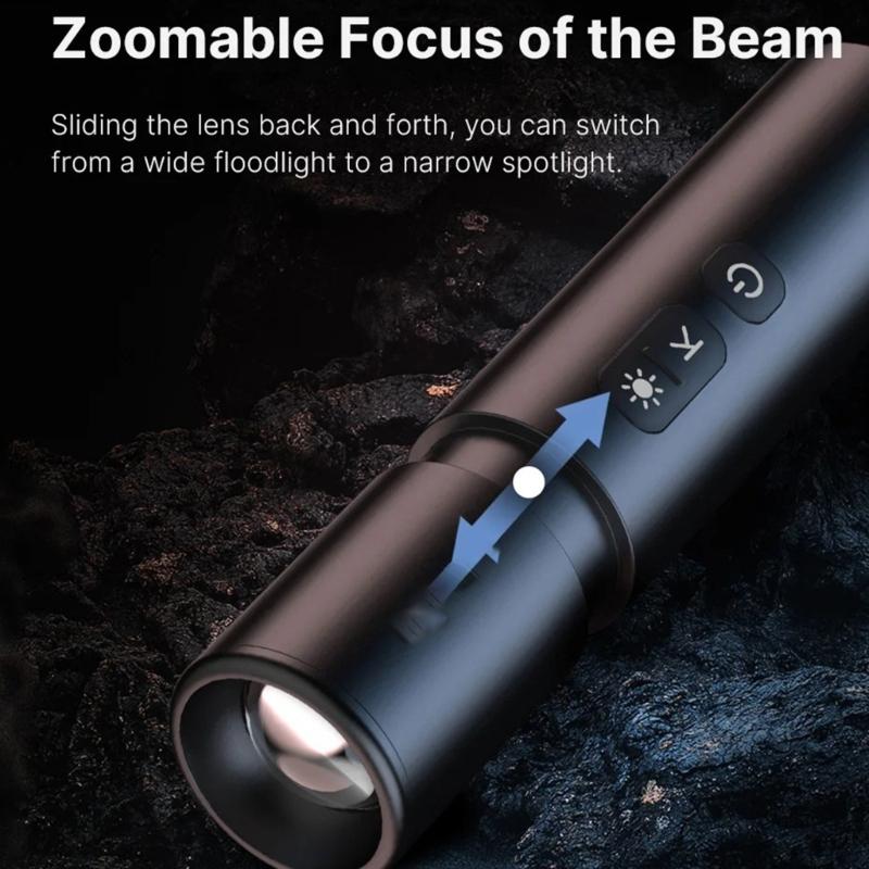 Flashlight Zoomable Photography Light High Intensity LED Fill Light Enhances Photography In Any Setting