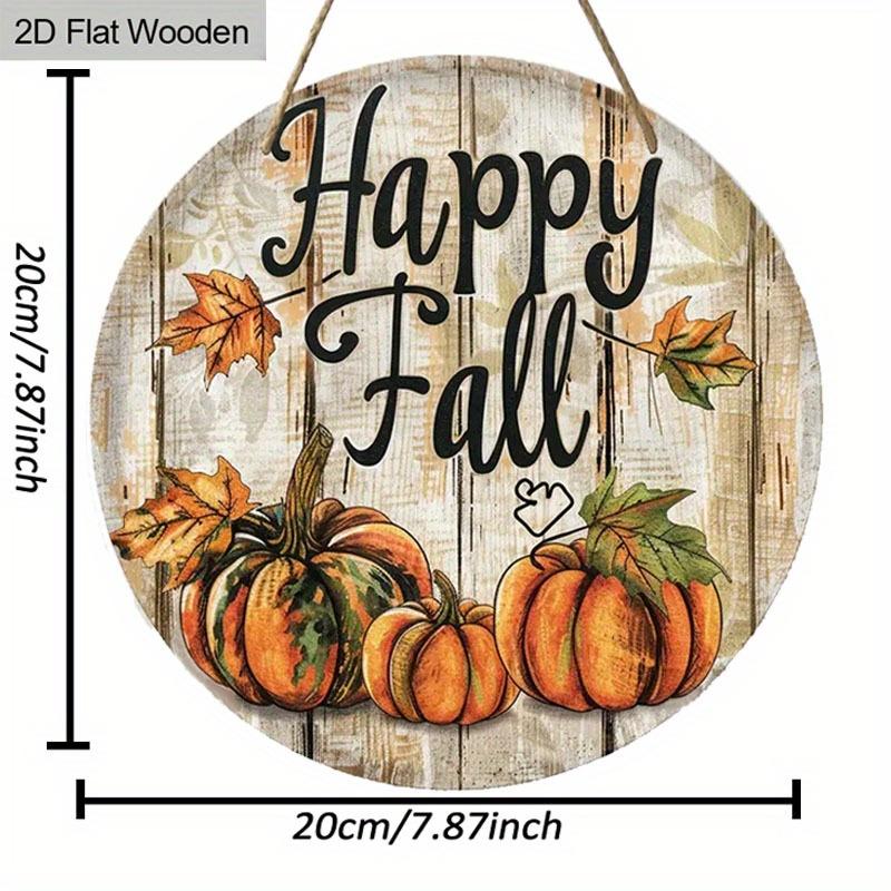 Garden Decorations,autumn Harvest Festival Decorations,wooden Hanging Decorative Signs,"happy Fall" Signs, Pumpkin pattern,2D Flat Products