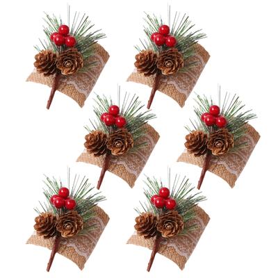 Porta-guardanapos Pinecone, porta-guardanapos reutilizáveis, decoração de mesa para jantar