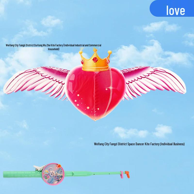 Weifang Dynamic Handheld Fishing Rod Kite - Fluttering Lightweight Mini Kite, Easy To Fly In Light Breeze