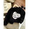 European Sizes Sweet Puppy Print Kids' Spring Crew Neck Sweatshirt, Cute Design Suitable for 0-3 Year Old Babies for Outdoor Wear