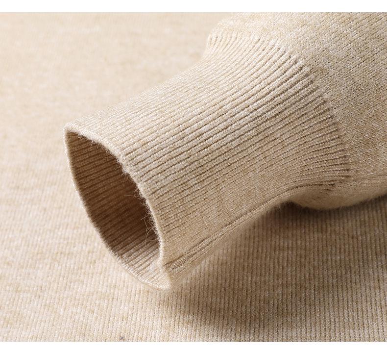 Douyin Men's Slim Fit Solid Color Sweater - Half High Collar, Spring/Autumn Base Layer