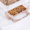 Plastic Parrots Feeder Transparent Bird Cage Food Dispenser Container Box for Small Birds with Anti Clogging Feature