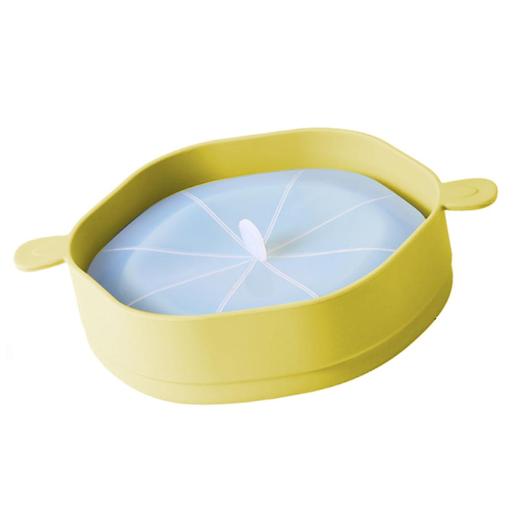 Silicone Popcorn Bucket with Handle Foldable Large Capacity Heat Resistant Microwave Popcorn Maker