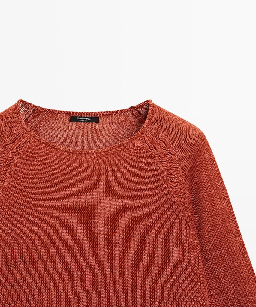 Masimodutti Linen Round Neck Knit