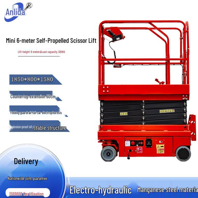 Self-Propelled Electric Hydraulic Scissor Lift Platform
