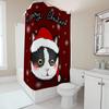 Tu Cat Christmas Shower Curtain Cute Kitty Holiday Bathroom Decor Festive Pet Lover Gift Holiday Decoracin Navidad Adorable Hol