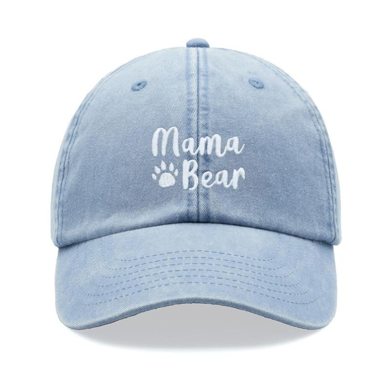 1pc Bear's Paw Washed Print Baseball Caps for Women,Lightweight Outdoor Sunshine Hat Suitable for Hiking,Camping,Cycling,Fishing