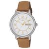 TIMEX Chicago Day Date Watch, 45mm, Men's, Brown, with a White Dial, Brass, Mineral Glass, and Japanese Quartz Movement, Model TW2V28900