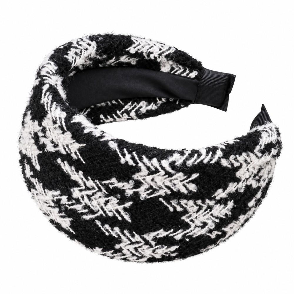 Sequin Braided Wide Thickened Headband Tweed Knitted Makeup Headband for Girls Ladies