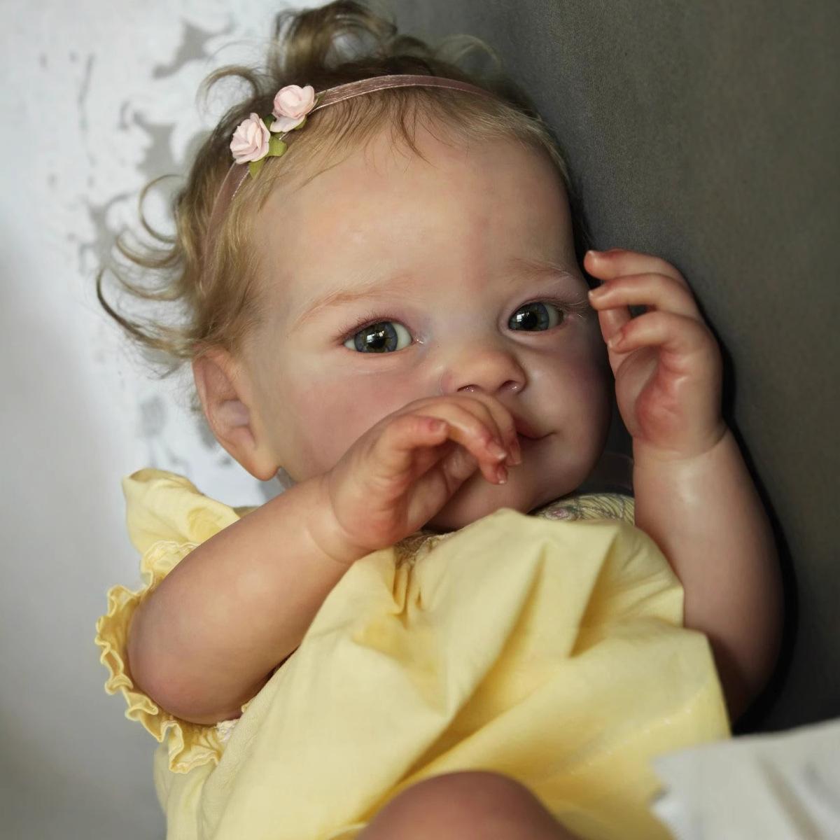 

60 СМ Кукла Реборн Игрушка Изысканная Кукла Милая Кукла с Открытыми Глазами Кукла для Объятий и Аксессуары для Куклы Изысканный Подарок 60cm