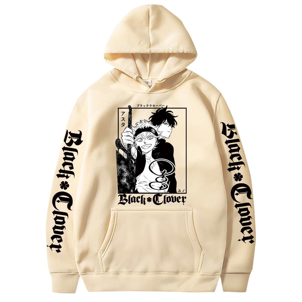 Lustige Anime Black Clover Yuno Grinbellor & Asta Herren-Hoodies Harajuku Cartoon Langarm Hip Hop Mode Sweatshirts Damen