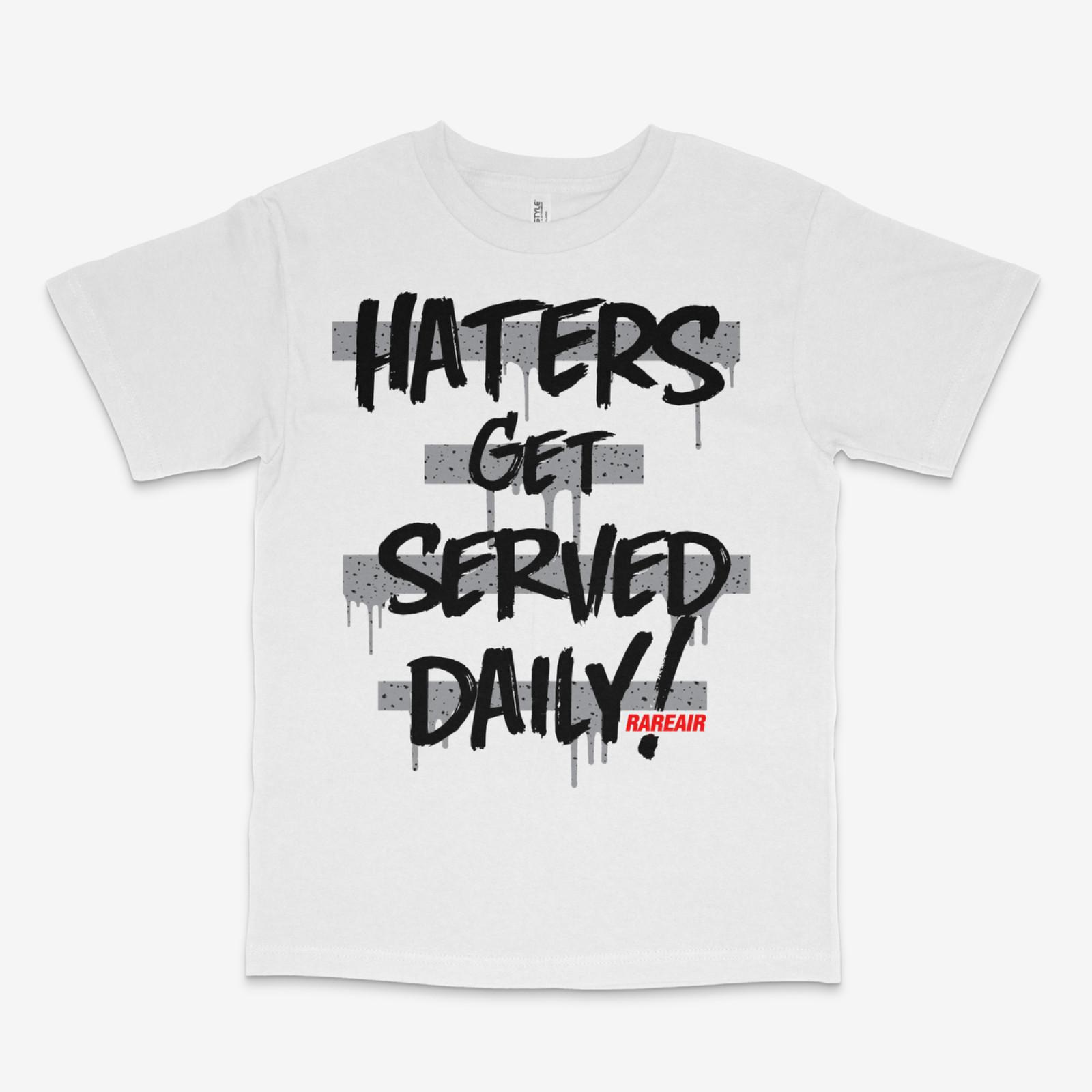 Haters Get Served Cement 4s White Tee S разноцветный