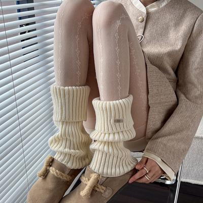Gestrickte gestapelte Sockenärmel jk Wadensockenärmel Schmalbeinsockenärmel Damenbeinärmel