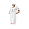 Fila Embroidered Logo Color Block Sports Casual Short Sleeve Dress Women Dresses White F11W111314F-WT