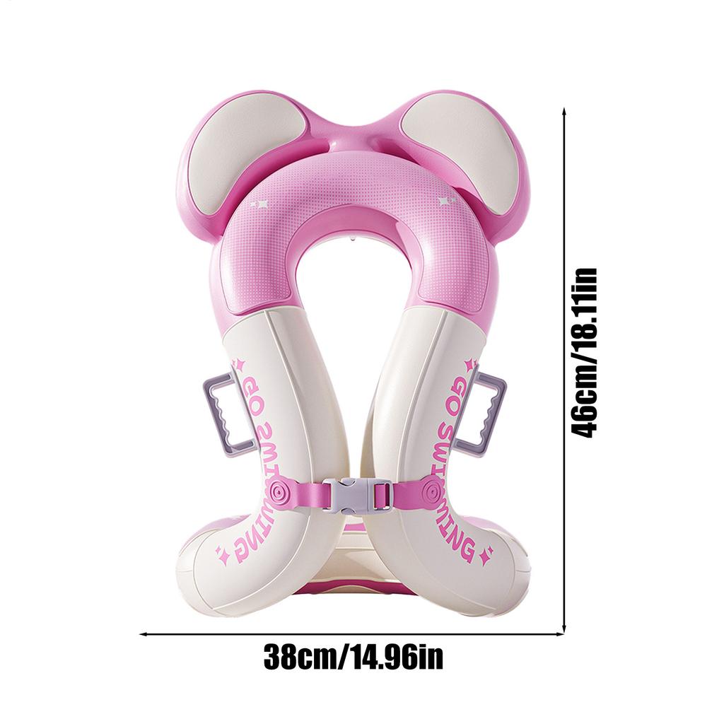 

Kids Swimming Arm Floats Swimming Aids Inflatable Life Vest with Adjustable Safety Buckle for 3-15 Years Toddler Youth Pool Beac рожевий