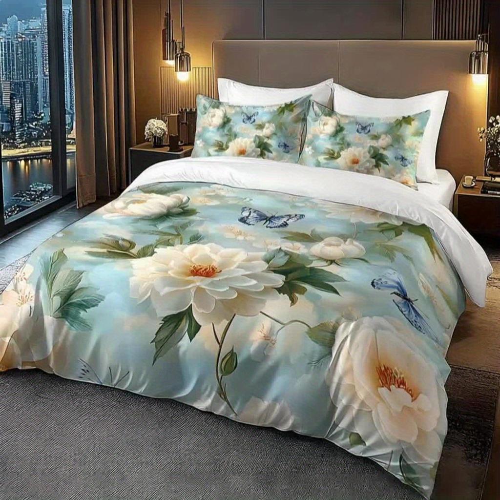 Floral Bedding Set 3D Printed Duvet Cover Set Soft Single Twin Double Queen Size Bed Set Home Decorations For Bedroom