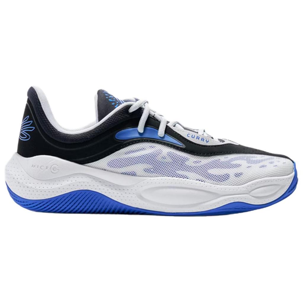 Under Armour Curry Splash 25 Comfortable Fit Durable Breathable Grip Basketball Shoes Unisex sneaker White Blue 3028460-003