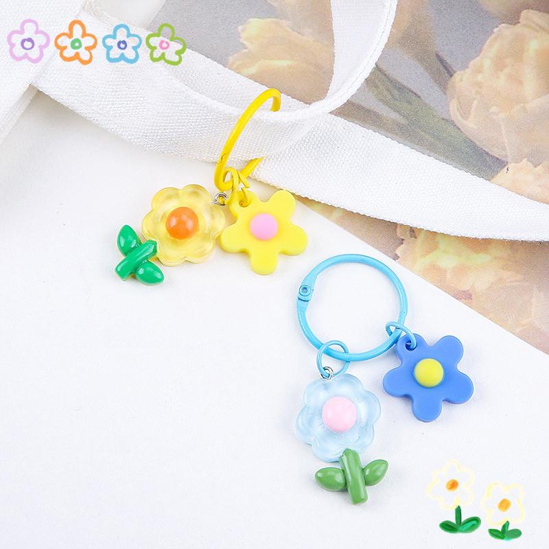 Klíčenka s květinovým vzorem v barvách bonbónů Klíčenka s květinovým vzorem v barvách bonbónů Přívěsek na batoh Dekorace na pouzdro na sluchátka Příslušenství na klíče od auta