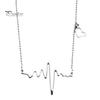Chocker Necklace Exquisite Clasp Closure Women Alloy Cute Heart Jump Pendant Chain for Wedding