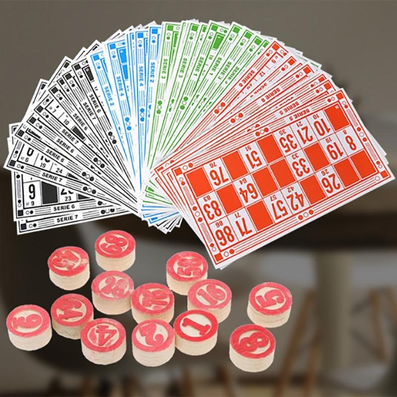 Travel Bingos Set Russian Lottos Bingos Game Strategy Board Game Education Toy