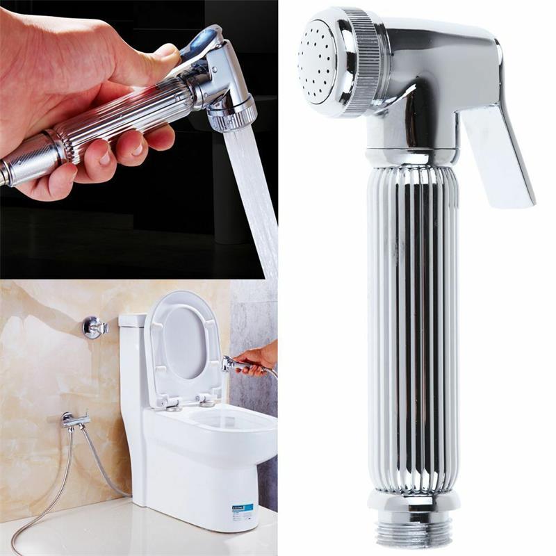 Krom Douche Bidet Toilet Sprøjte Shattaf Muslimskt Brusehoved Messing Håndholdt