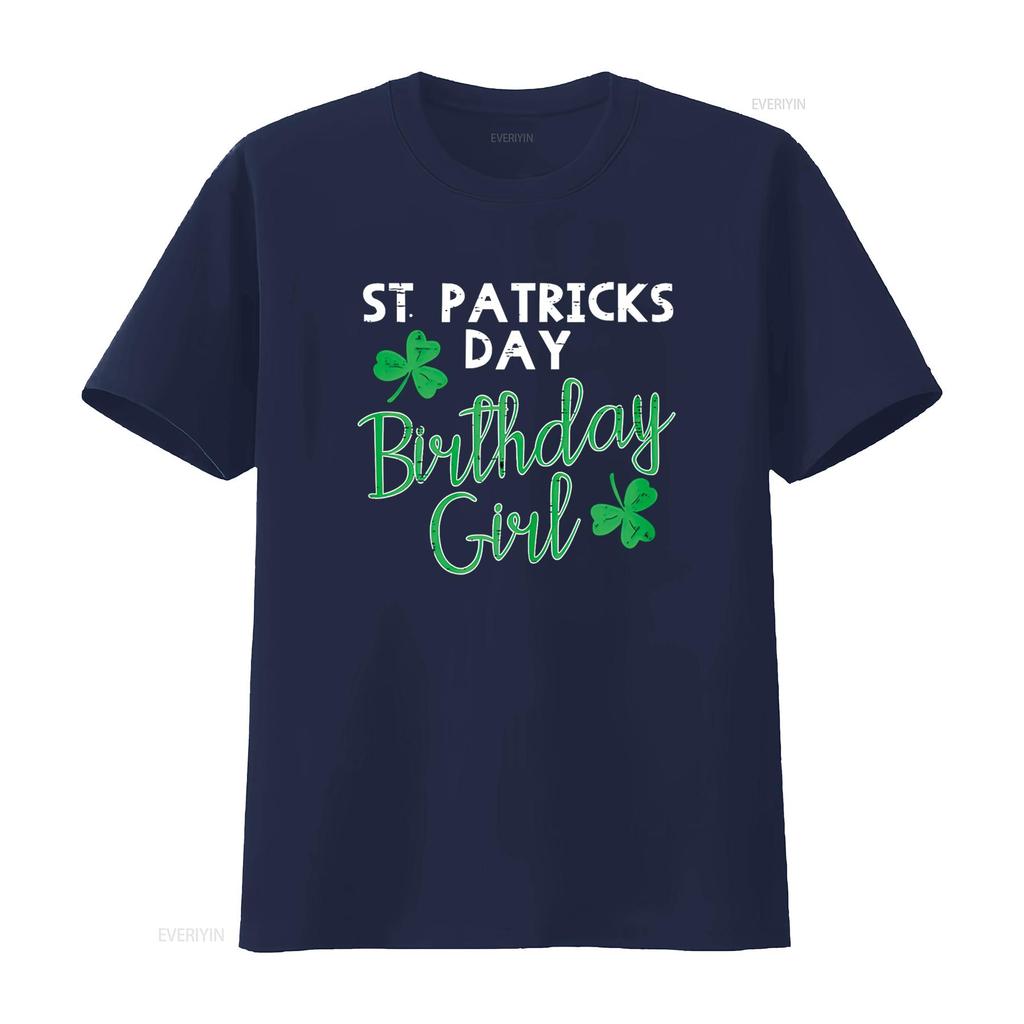 St Patricks Day Birthday Girl Born On Saint Paddys Women T Shirt vintage Washed Stretched Unisex homme Soft Breathable