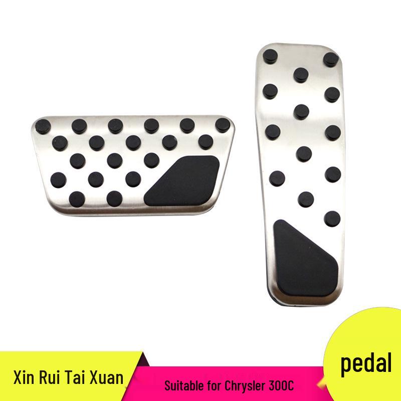 

Chrysler C300 Anti-Slip Throttle & Brake Pedal Covers Aluminum Alloy + Hard Rubber