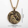 Men's Retro Stainless Steel Celtic Wolf Pendant Necklace